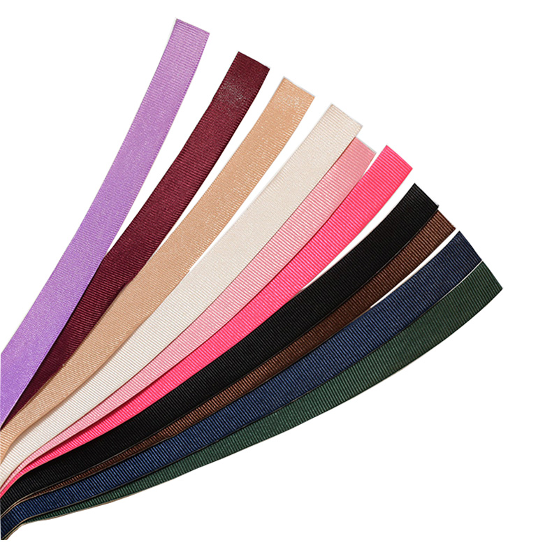 25Yards 2.4cm Adhesive Grosgrain Tapes as the ends of headband Sticky Ribbon Strips Ribbed Band For DIY Hairbands Tips