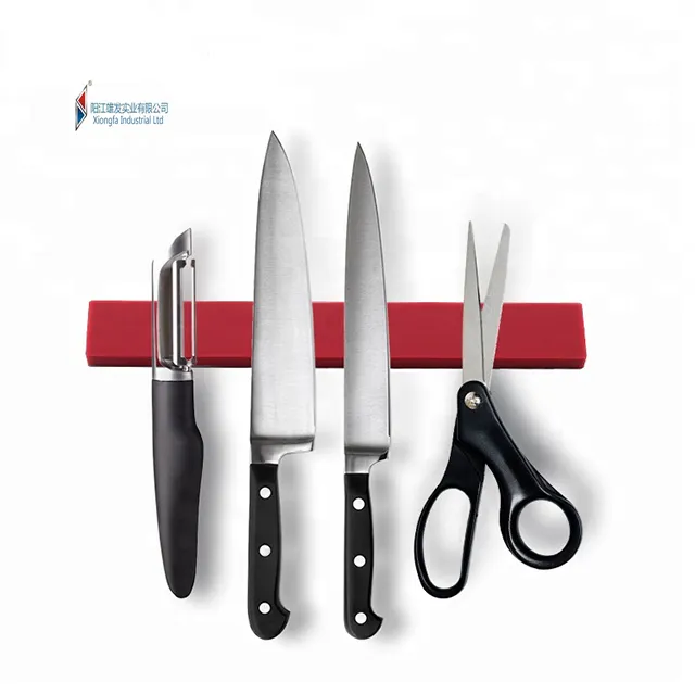Best Selling Red Silicon Magnetic Knife Holder magnetic knife bar knife rack