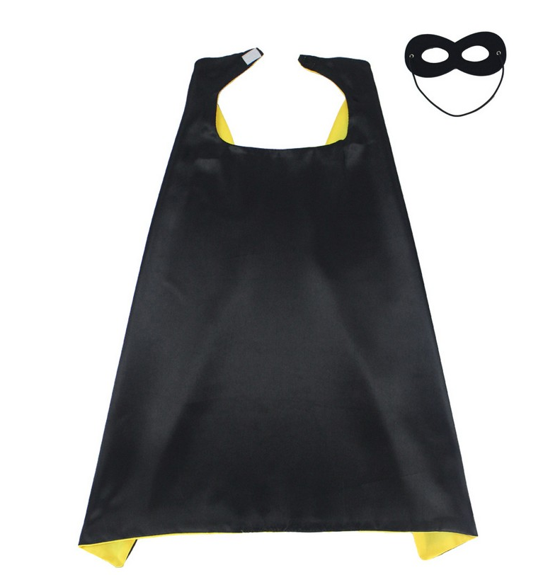 Double Layer Reversible Cloak Blank Solid Costume Carnival Party Capes For Both Kids and Adults
