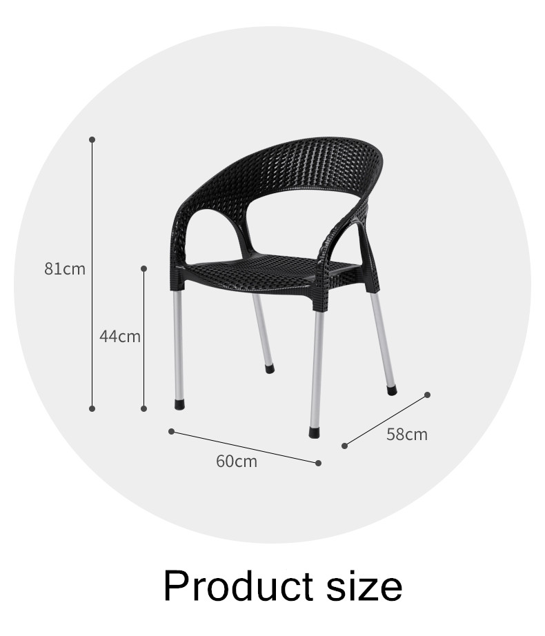 High Quality Outdoor Furniture Plastic Rattan Garden Chair Modern Design Top Outdoor Chairs
