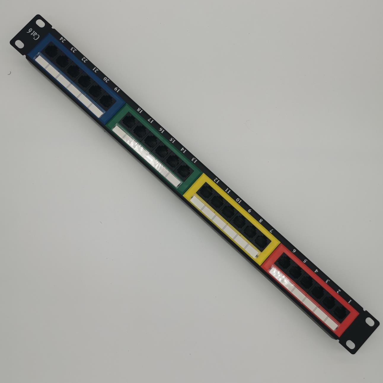 Сетевая патч-панель UTP RJ45 Cat6, 24 порта, совместима с кабельным соединением Cat6, 1U 2U 19"