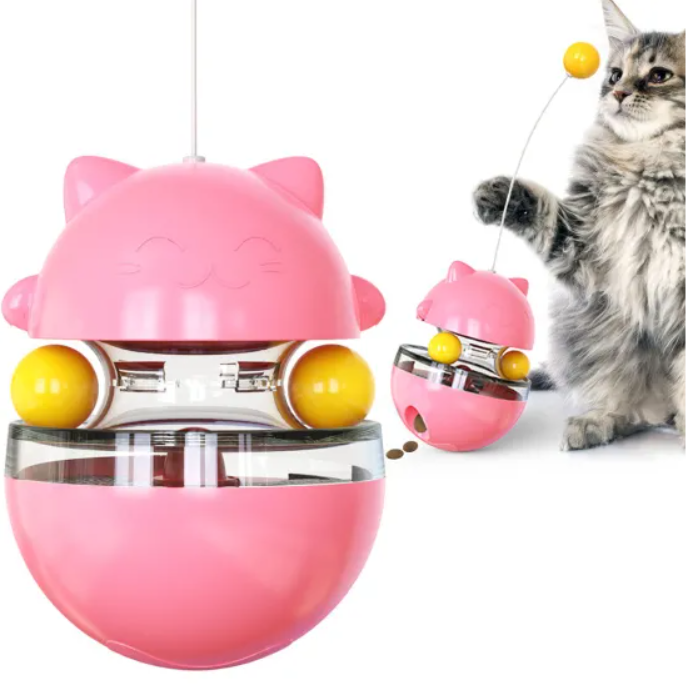Pink Green Blue Red Color Cat Toy High Quality Cat Food Ball Toy Funny Cat Stick