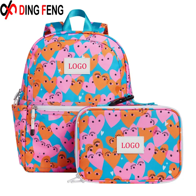 Custom Print Kids Backpack Cooler Bag Children School Bag Set Kids School Bag With Lunch Box