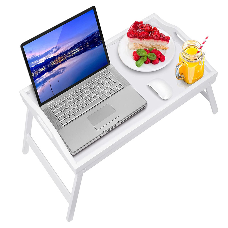 Wholesale White breakfast table Collapsible tray The bedroom plate Computer wooden tray