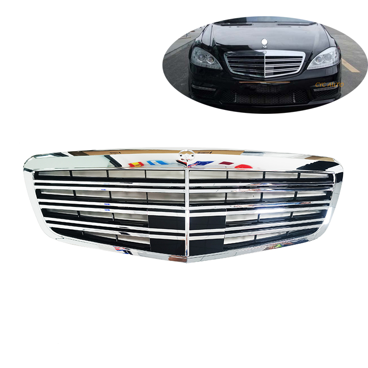 Новая распродажа AMG стиль серебро Цвет Передняя решетка для Mercedes Benz W221 S class 2009 2010 2013
