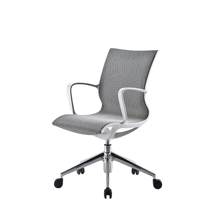 Factory direct sale ergonomics modern mesh task white frame comfortable swivel office chair