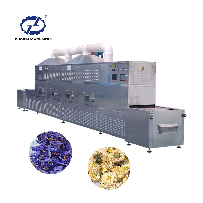Guoxin industrial microwave snack food drying and sterilization dryer machine