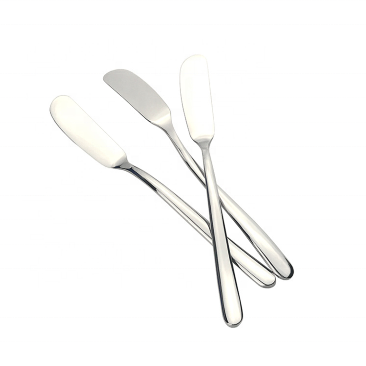 4 Piece Stainless Steel Cheese Spreaders Knives Dinner Butter Knife Set