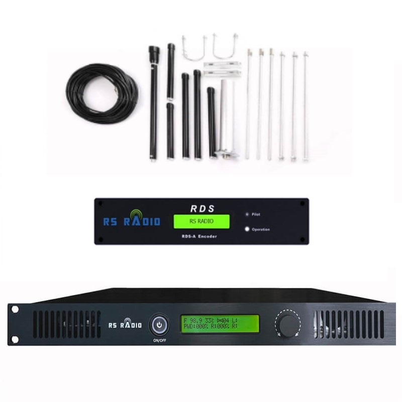 50W Radio Broadcast FM Transmitter + RDS encoder with TA MPX in RDS OUT for RS Radio Station