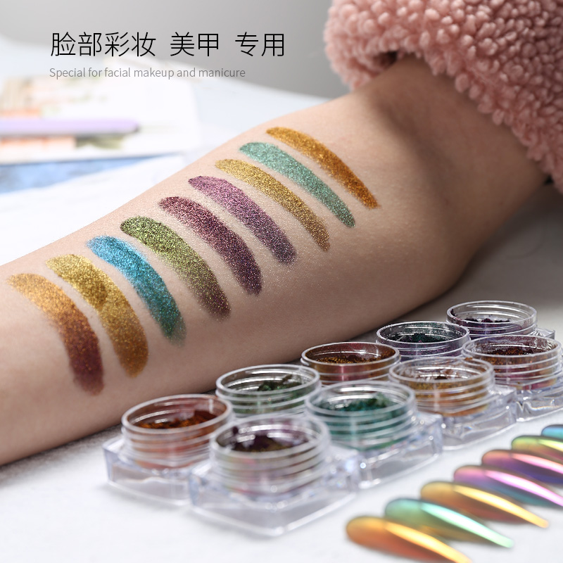 Private Label Chameleon Powder Cosmetics Makeup Grade Effect Nail Make Up Eye shadow Face Painting Pigment Powder
