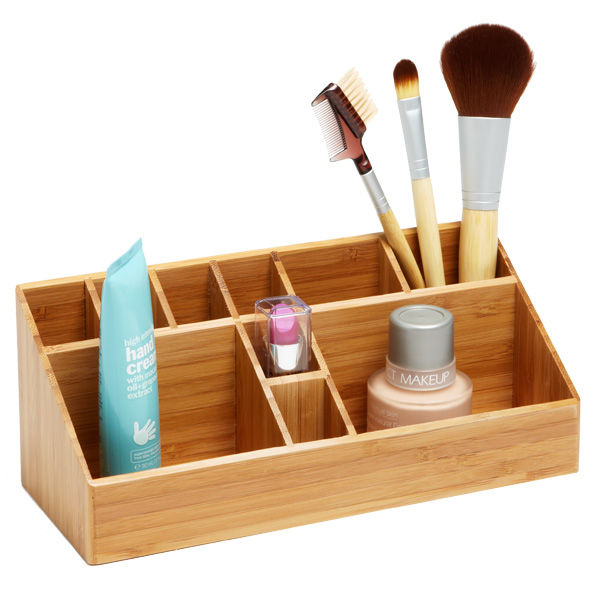 Bamboo Ladder-Like Cosmetics And Condiments Storage Rack For Home Furniture