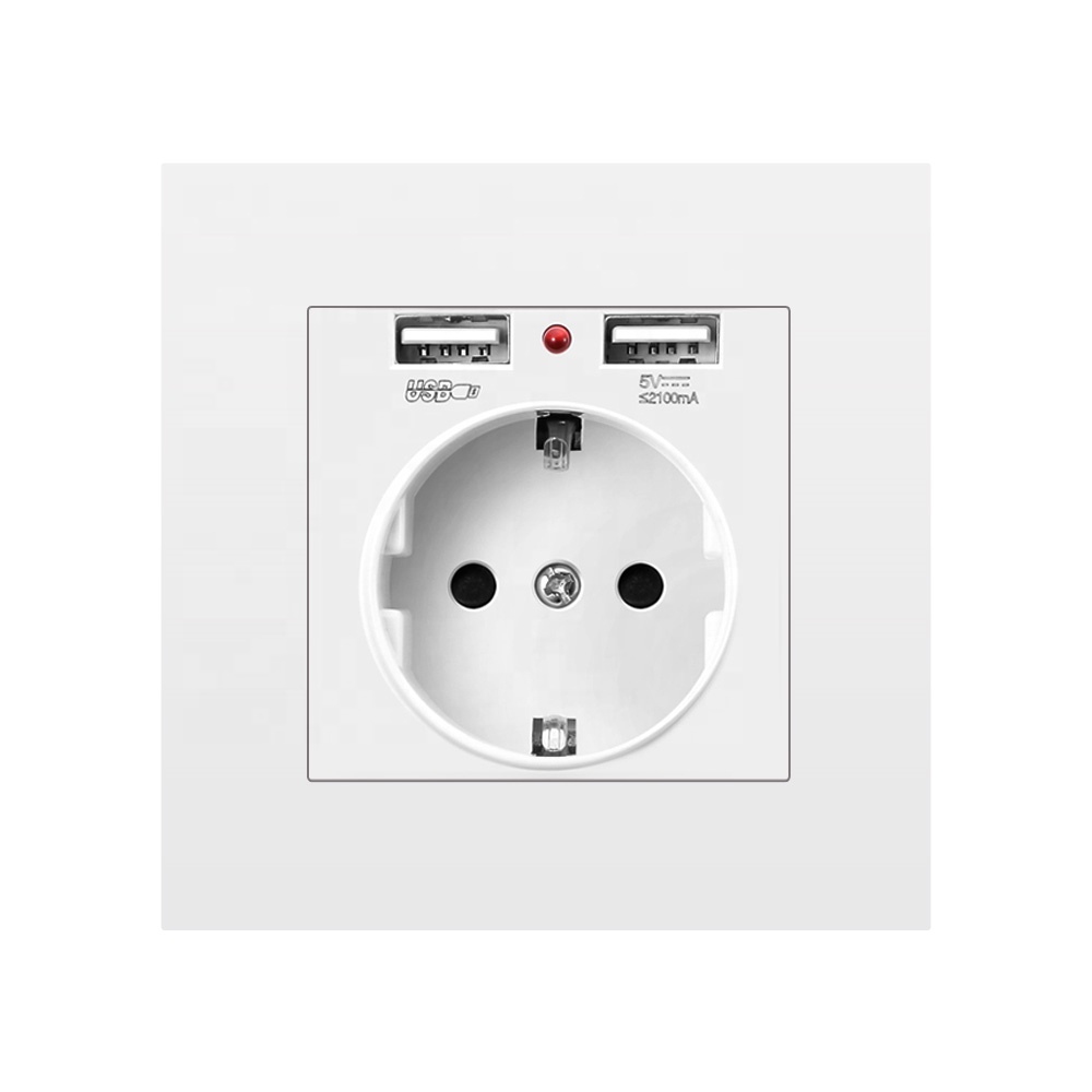 SRAN стандарт ЕС немецкий USB 16 ампер пластиковые розетки