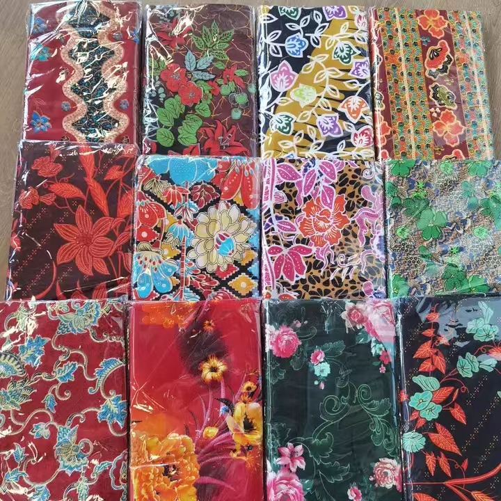 Sarong batik indonesia polyester printed traditional fabric tube skirt sarong/batik microfiber fabric in rolls Malaysia