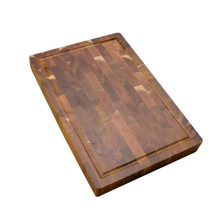 WanuoCraft High Quality Acacia Wood End Grain Cutting Board With Drip Groove
