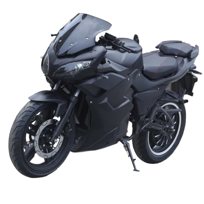 Designed High Speed black 3000W motor power Electric Motorcycle for Adult with Removable battery