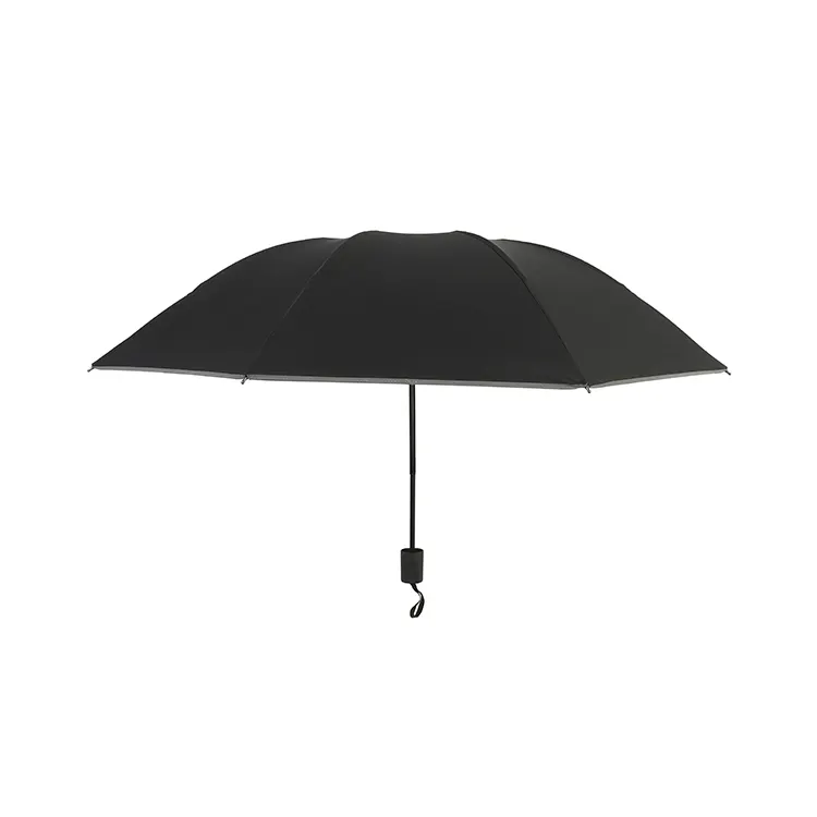 Export Standard Quality Sunny And Rainy Custom Pongee Black Luxury Umbrella From China