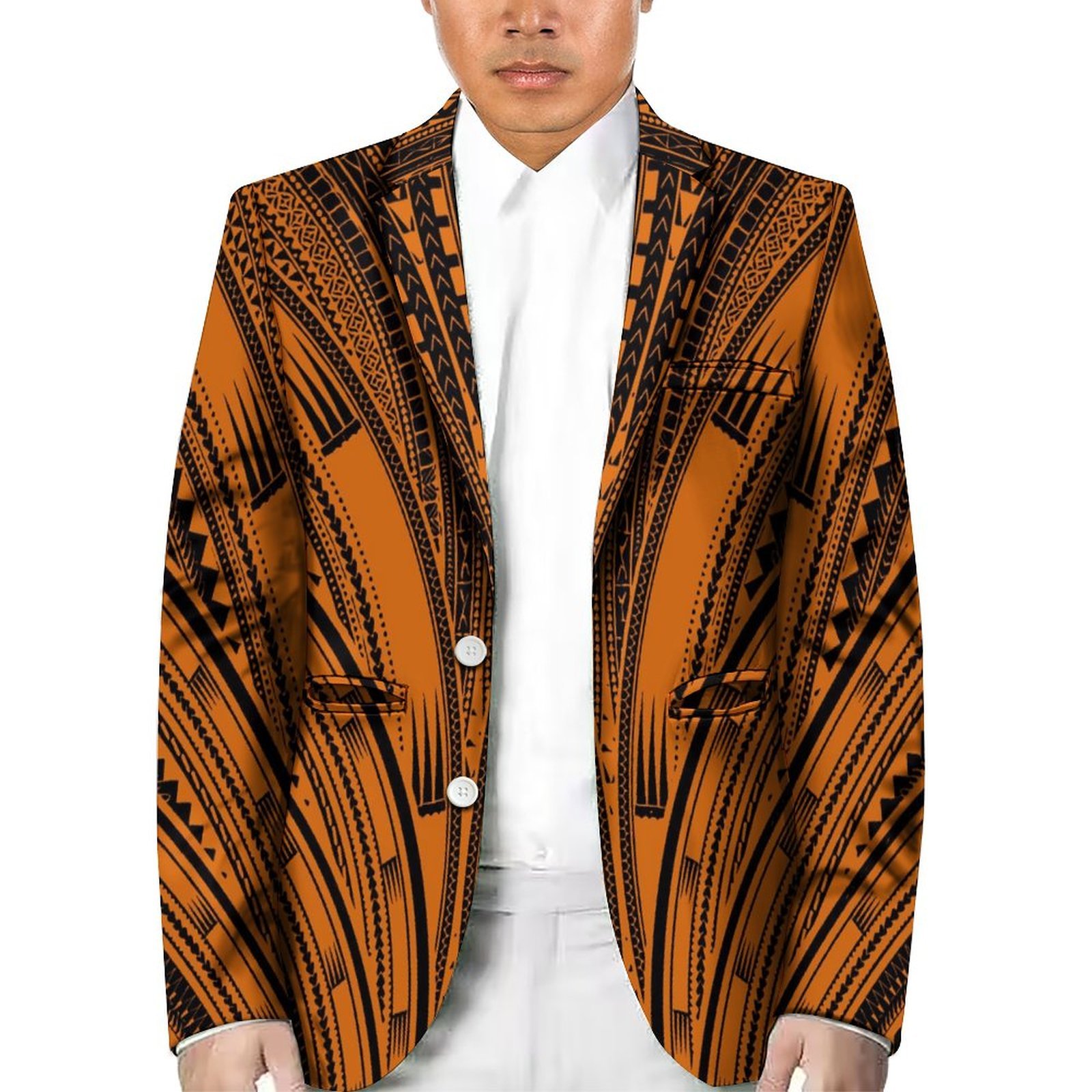 Wholesale Price Pacific Island Art OEM Blazer High Quality Long Sleeve Kimono Cardigan Polynesia Trendy Men's Casual Suit