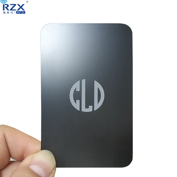 Cheap price Premium Stainless steel Electroplating black Matte etched Metal business card