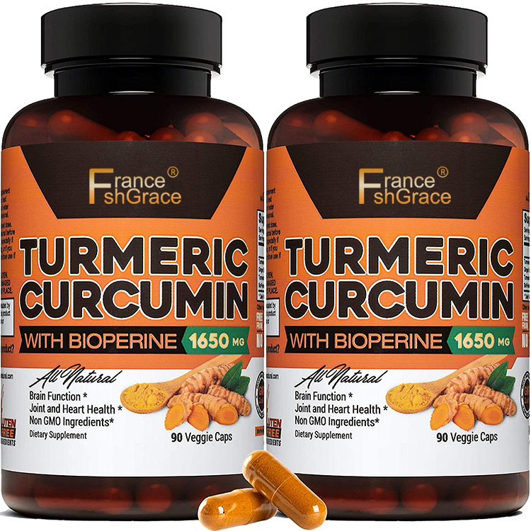 Manufacture Supply Organic Herbal Health Supplement Immune System Joint Muscle Turmeric Ginger Root Extract Powder Capsules