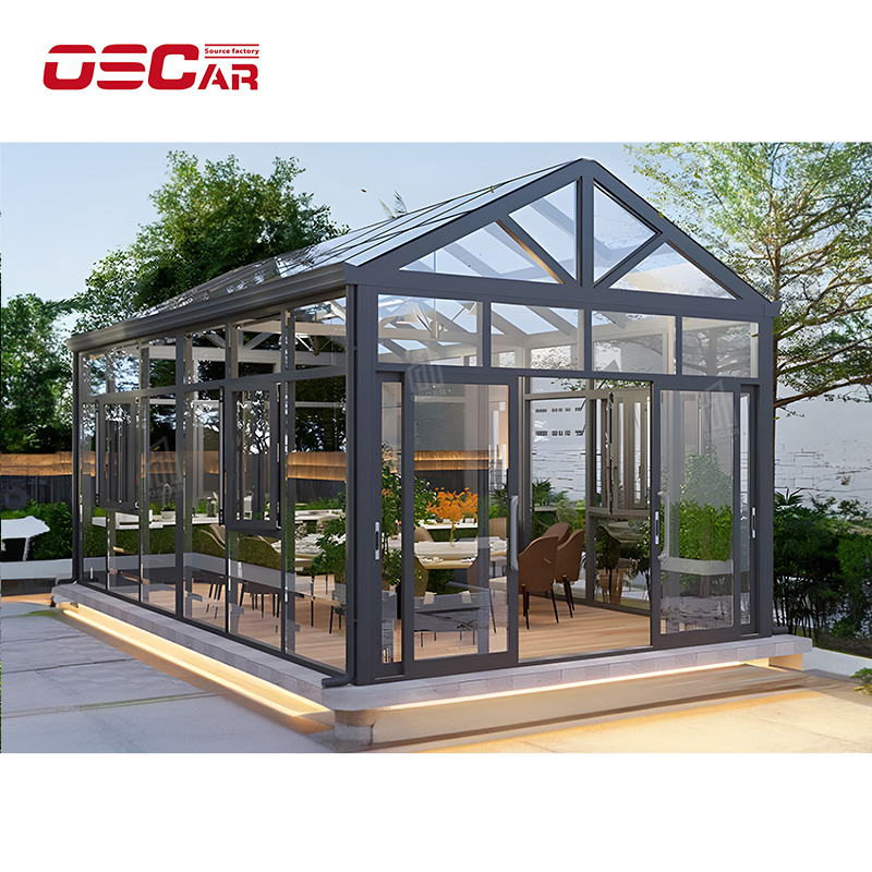 Imported Aluminum Alloy Factory House Processing Solid Rust-Free Dinner Intelligent Landscape Sealed Sun Shed Sun Room