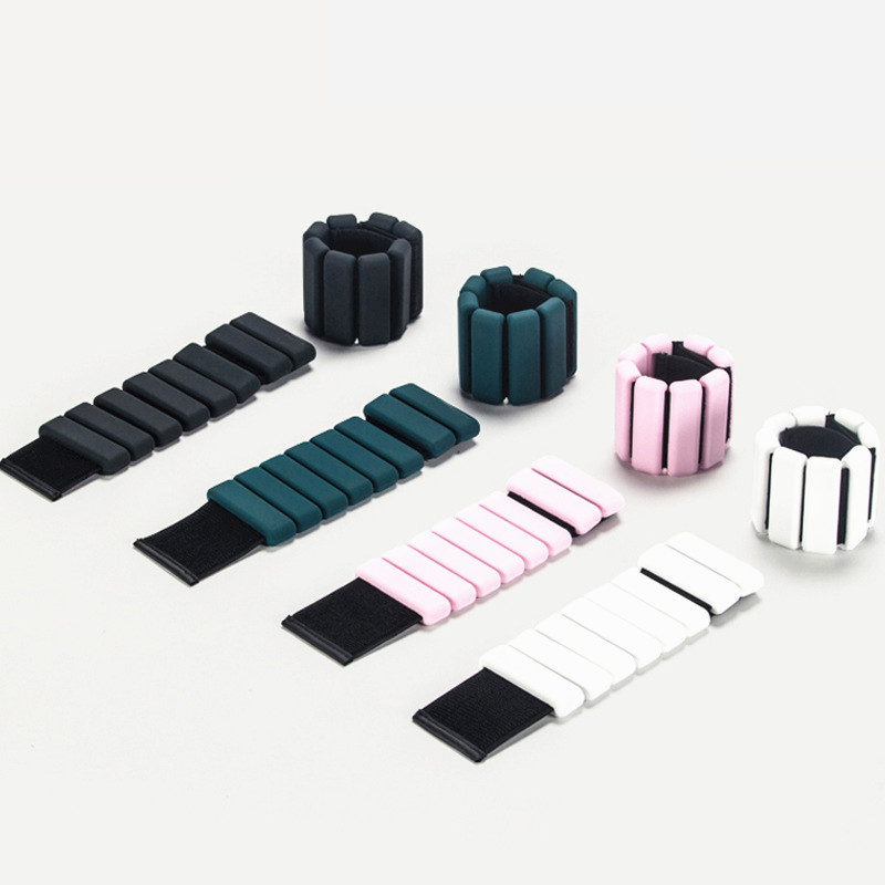Adjustable Outdoor Fitness Weight-bearing Sport Silicone Wristband Gym Gymnastics Wrist Ankle Weight Silicone Bracelet
