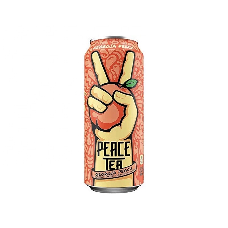 Private Label Georgia Peach Red Tea Drink 500ml Aluminum Can