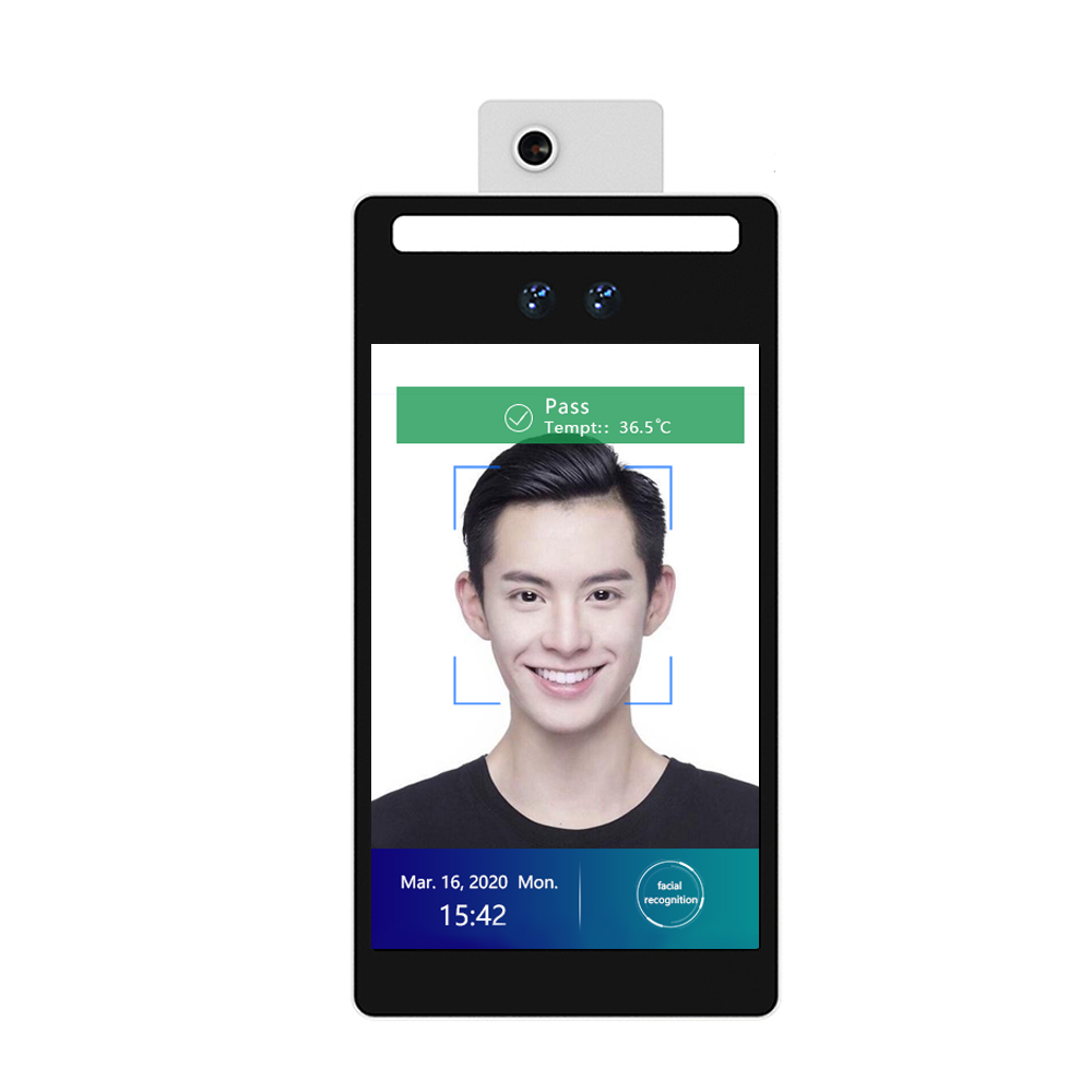 F2-H Android настенный камера с функцией распознавания лиц систему измерения температуры посещаемости контроля доступа по отпечаткам