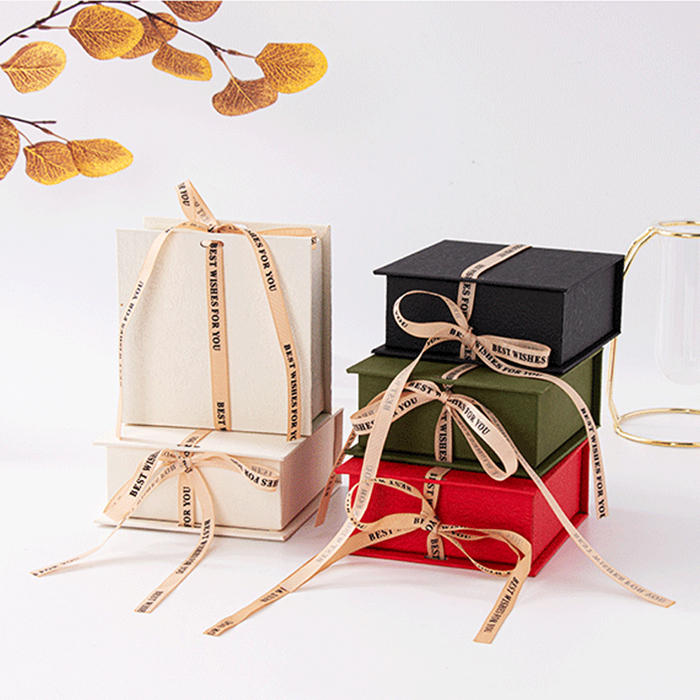 Luxury Gift Jewellery Box Earring Bracelet Necklace Ring Watch Book Shape Box Packaging Jewelry Box with Custom Ribbon