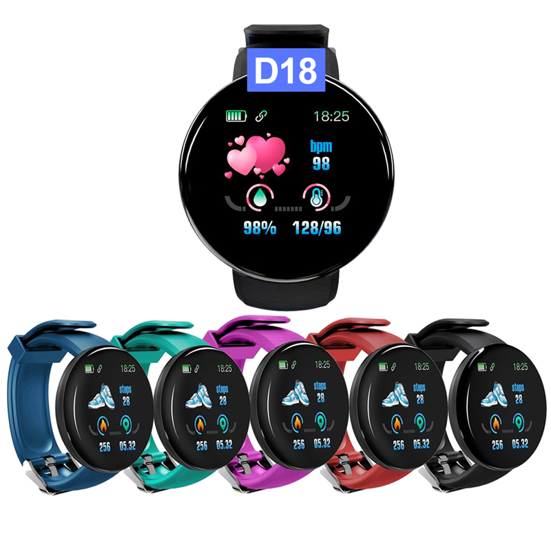 New Arrivals Best Cheap D 18 Smartwatch 2020 Band Mujer Reloj Inteligente Waterproof Android Bracelet D18 Smart Watch