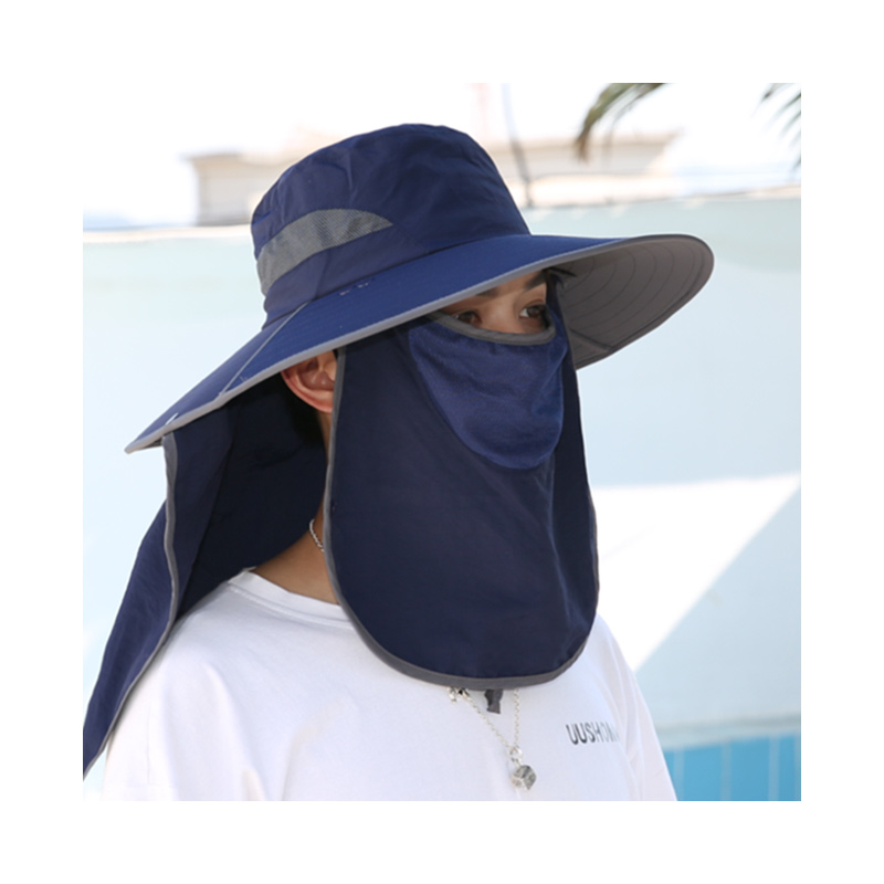 Summer outdoor couple face shield Fisherman hat female ultraviolet-proof fishing hat male custom neck protection sunshade hat