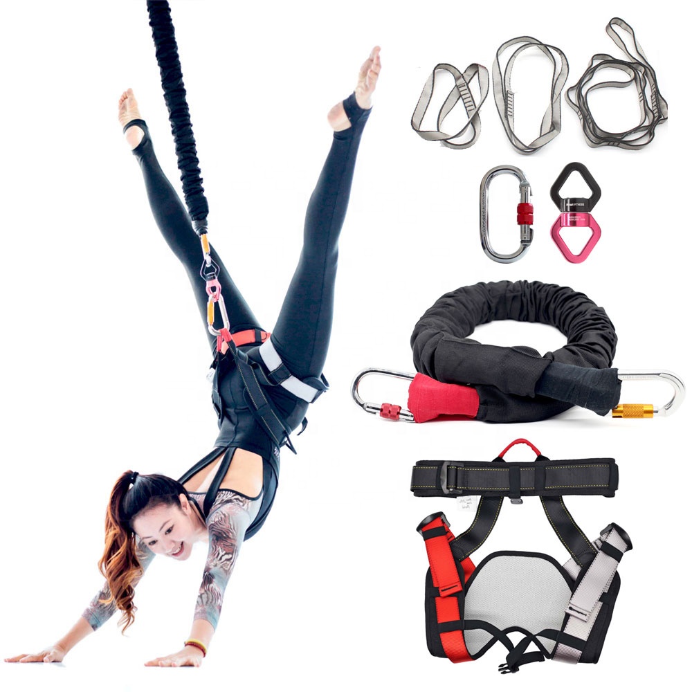 FDFIT комплект для аэройоги, шнур для пилатеса, эластичная подвесная стропа для тренировок, банджи-танец, тянущаяся веревка, оборудование для фитнеса