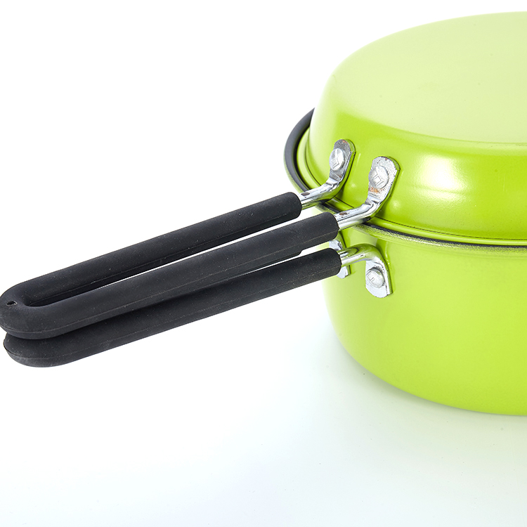 Wholesale Deep Pot with Frying Pan Cover Cooker Set Cookware 2 in 1 Iron Skillet