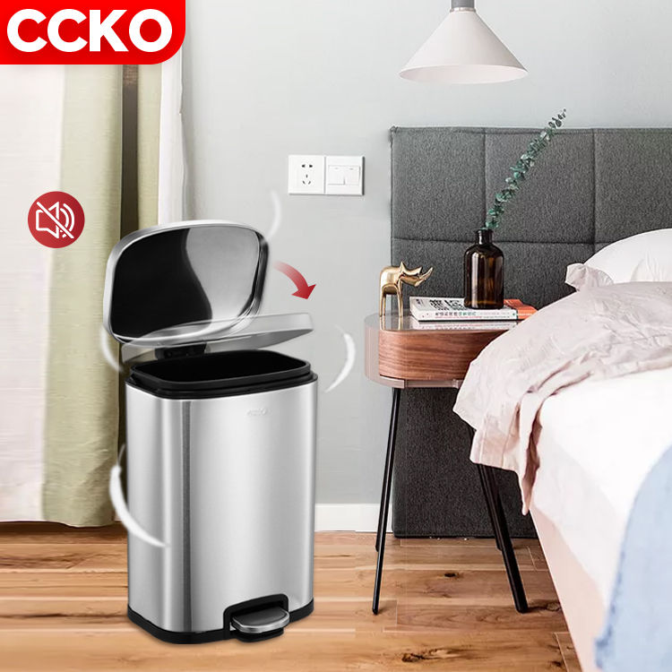 Ccko 6L/10L/12L/20L/30L/40L ножная педаль из нержавеющей стали корзины мусорное ведро пыли мусор мусорное ведро для кухни мусорный бак