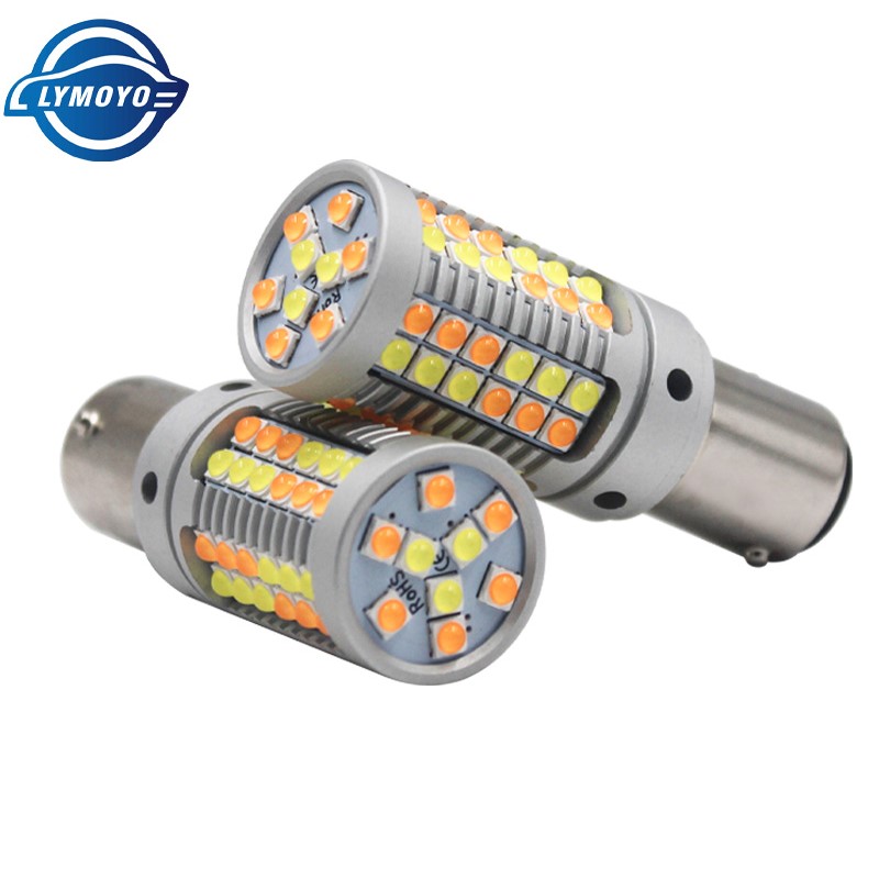 3030 69SMD автомобильная лампа DRL указатель поворота светодиодная двухцветная Canbus автомобильная светодиодная лампа W21/5W T20 7443 BAY15D 1157 3157 T25