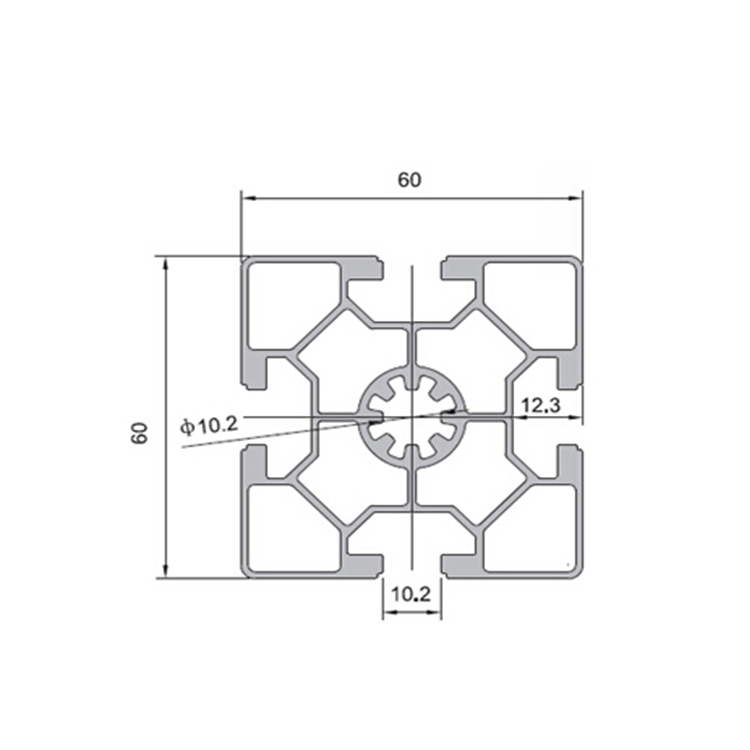 Фабричная 6063 алюминиевая Экструзионная Т-образная Пазовая 40x40 профильная алюминиевая структурная алюминиевая рамка