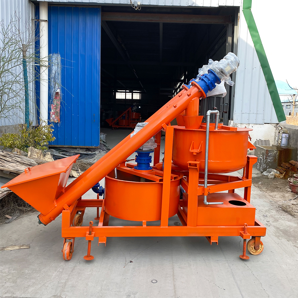 PLC Intelligent Construction Machine 600kg Self Loading Concrete Cement Mixer With Pump Machine