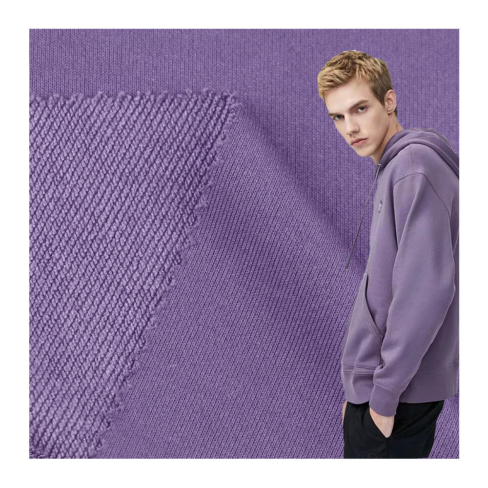 Hot sale textile cotton feel 100% polyester terry fabric fleece for hoodie coat