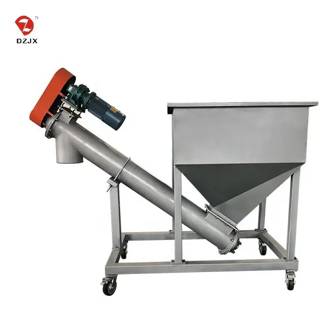 DZJX Automatic Feeding System Auger Feeder Conveyor For Oilfield Sugar Flour Cement Plastic Pellets Screw Conveyer Feeding Line