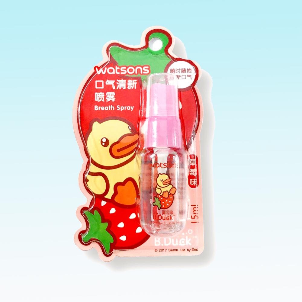 Private Label 15ml Refreshing Oral Spray Portable Oral Freshener Spray Strawberry Flavor Whitening Mouth Spray