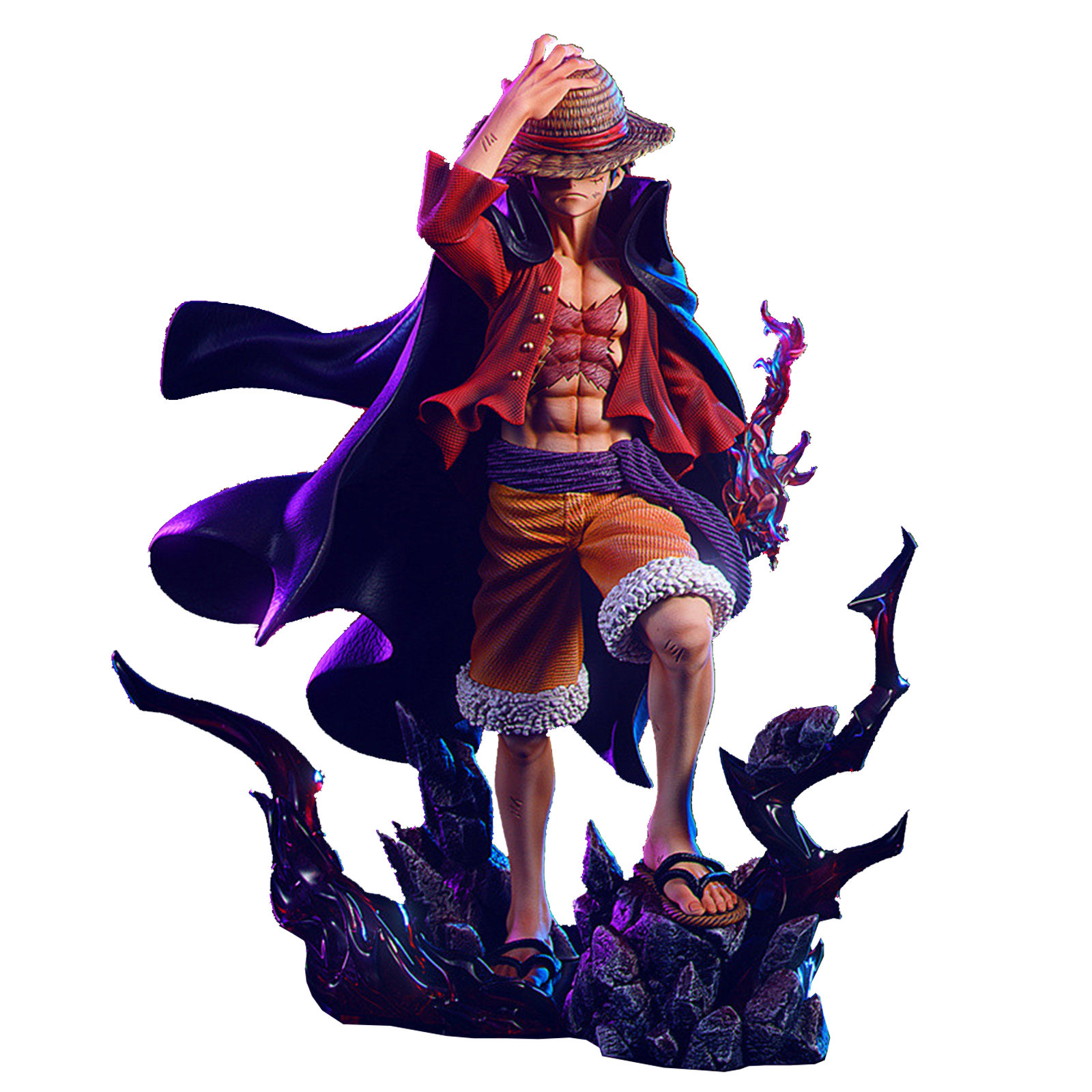 25 см Luffy One Piece Аниме фигурки четыре императора Обезьяна D. Фигурка героя Luffy из ПВХ, аниме игрушки, Коллекционная модель куклы