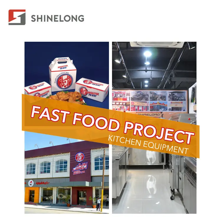 Professional Fast Food Burger Restaurant Kitchen Project Equipment Solution