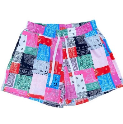 Casual Bandana Shorts Plus Size Fashion Clothing Women Streetwear Summer Beach Wear Oversized Vintage Lace Up Shorts