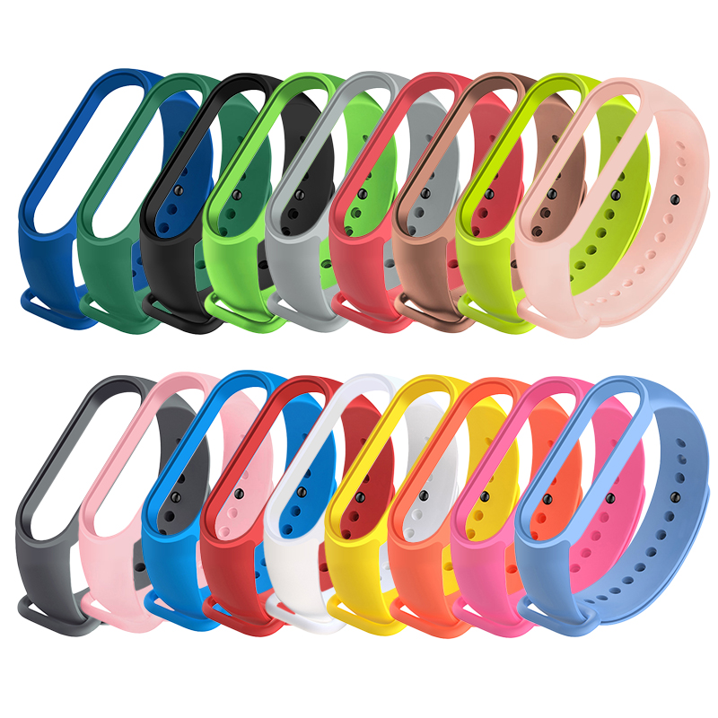 Ремешок для смарт-часов Mi Band, силиконовый спортивный ремешок для наручных часов Xiao Mi Band 5
