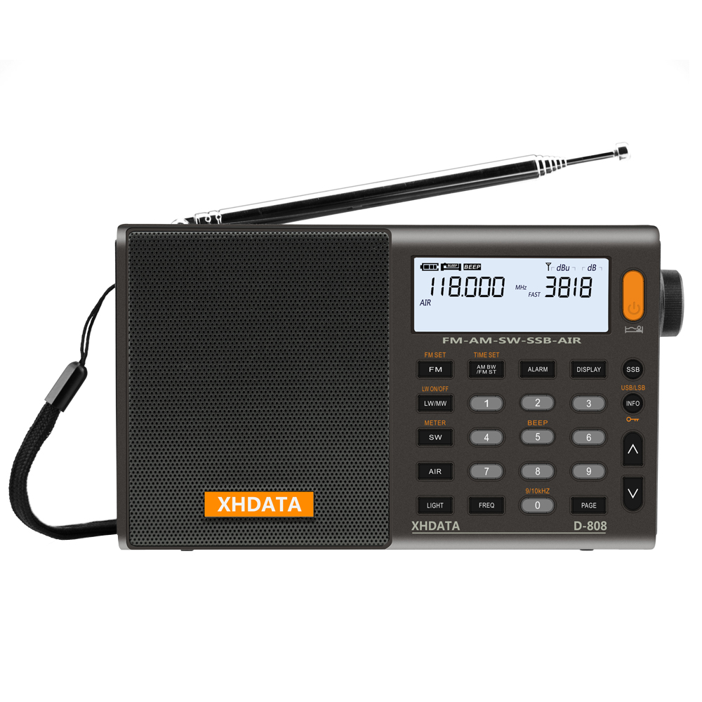 XHDATA D-808 радио портативный FM SW MW LW SSB