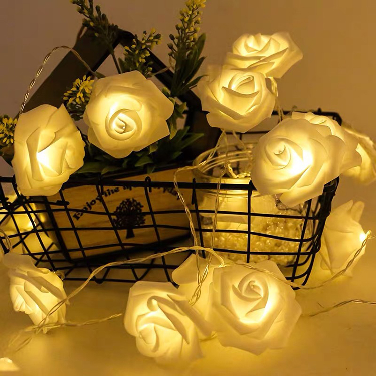 Christmas Lantern String Lights Valentine's Day Romantic Confession Gift LED String Simulation Rose Lights