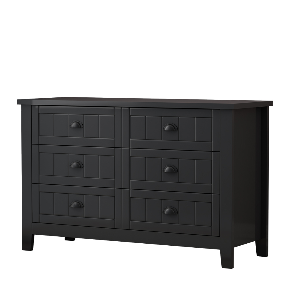 Modern Wooden 6-Drawer Storage Chest with Light Feature for Living Room, Home, Bedroom, or Home Bar