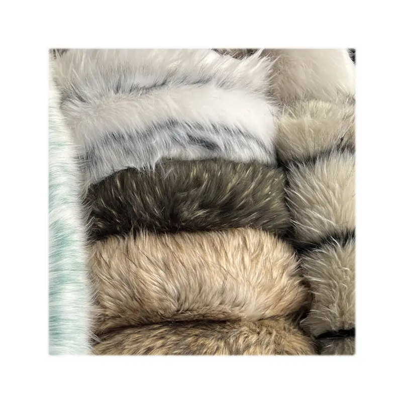 Stock Lot Long Pile Faux Fox Fur Fabric Stock Clearance Sale For Clothes