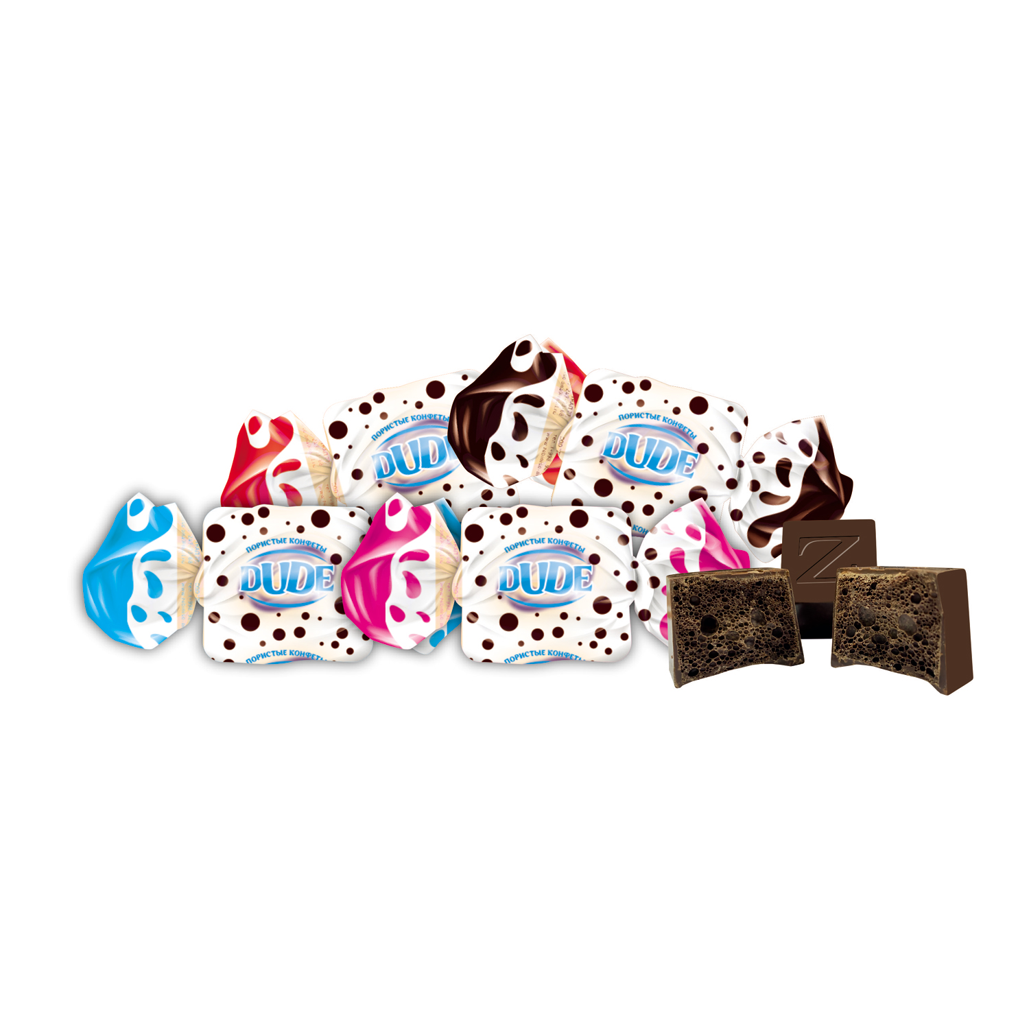 Wholesale Sweets And Candies Porous 3 kg Corrugated Box Packaging "DUDE" Chocolate Sweets