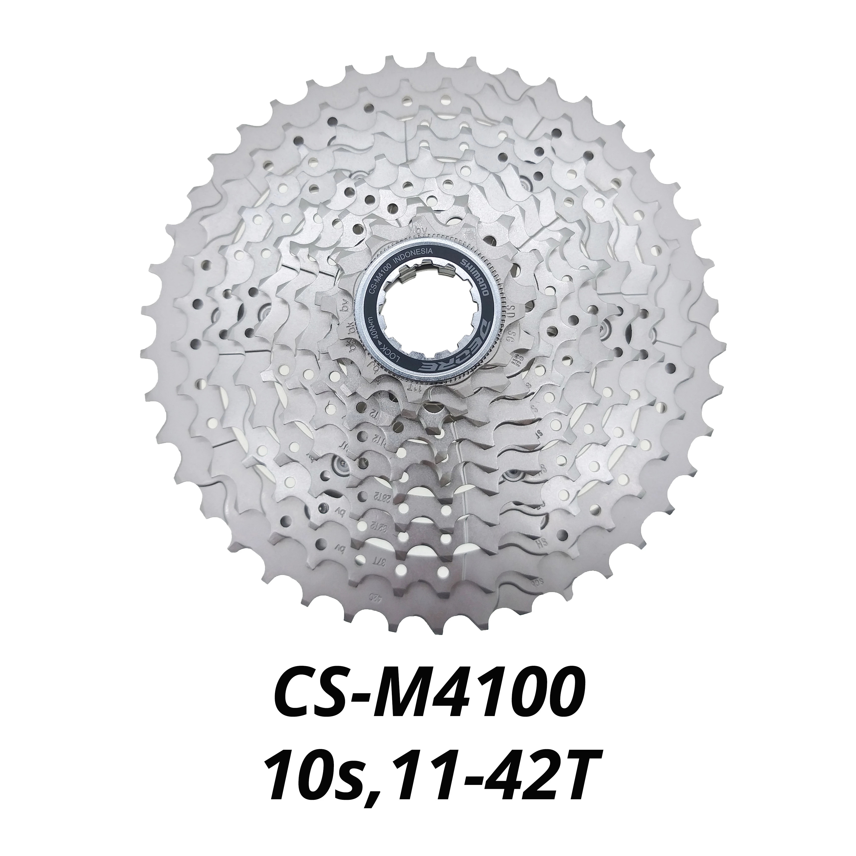 Велосипедная кассета Shimano Deore M4100 10 скоростей, CS-M4100 10 S 10V mtb, горный велосипед, свободное колесо 11-42T 11-46T