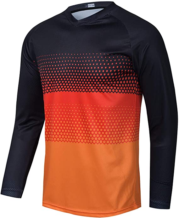 Wholesale Anti-UV Men's Cycling Jersey MTB T Shirt Long Sleeve Mountain Bike Motorcycle Motocross Bicycle Clothes